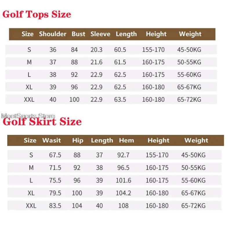 Women s Golf Outfit, Short Sleeve Polo Shirt with Lapel & Breathable Sports Pencil Skirt