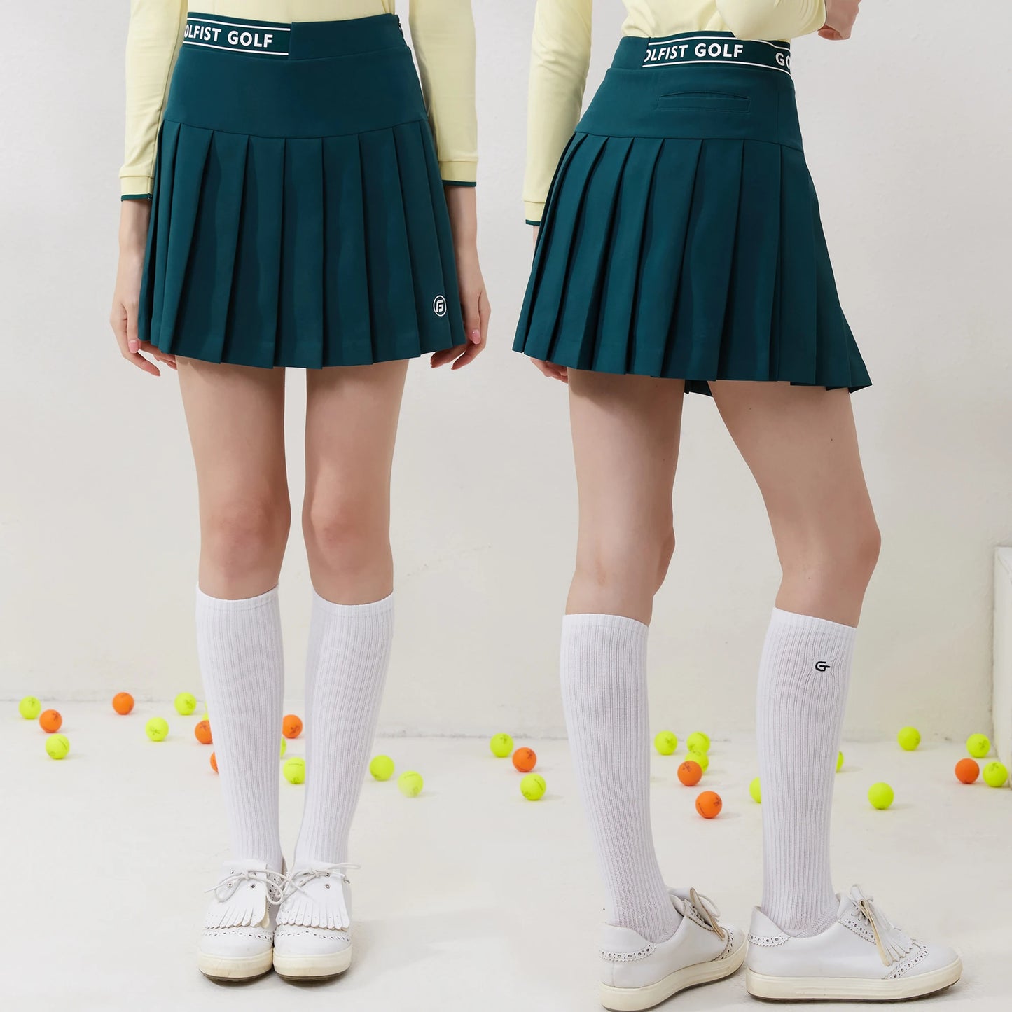 Golf Women Skirt Elastic Causal Sports Pleated Short Skirts With Pants inside Ladies Golf Tennis Wear