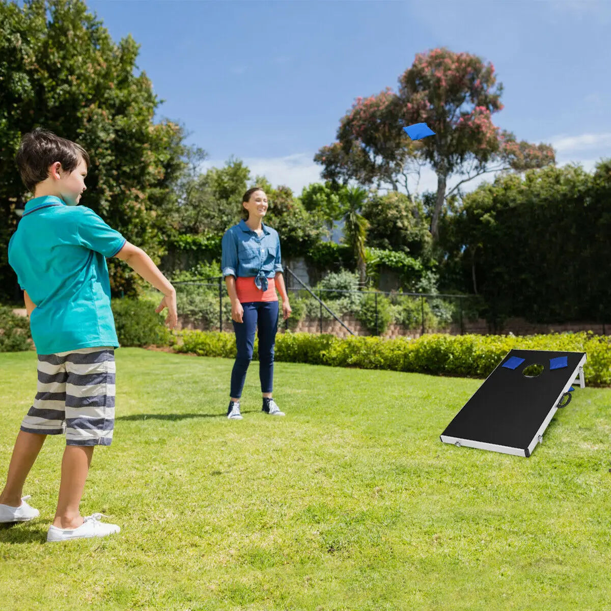 Foldable Bean Bag Toss Cornhole Game