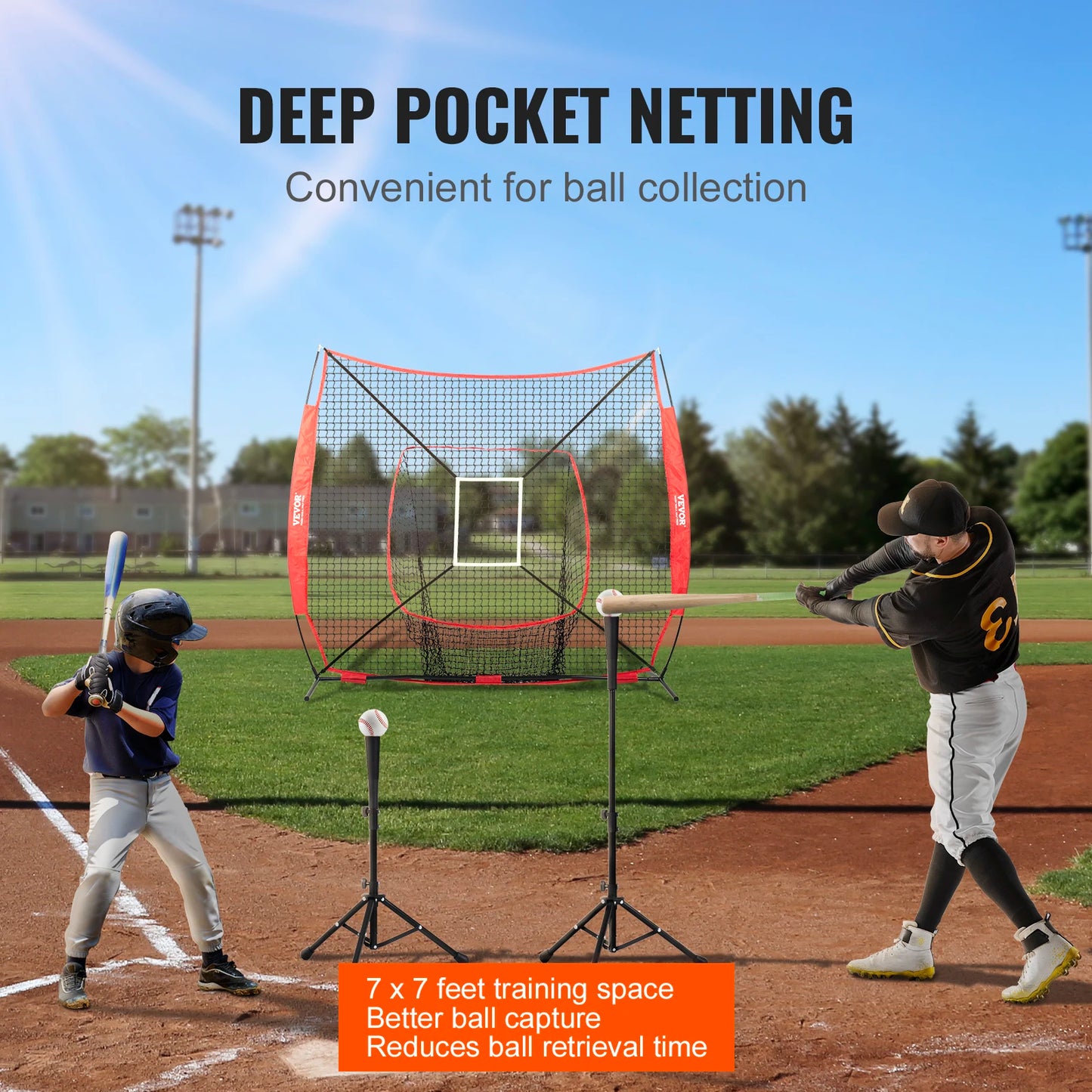 Baseball Softball Practice Net With Strike Zone