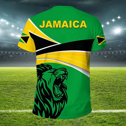 Jamaica Flag 3D T Shirt For Men Football Jersey National Emblem Tees Soccer Team Clothing