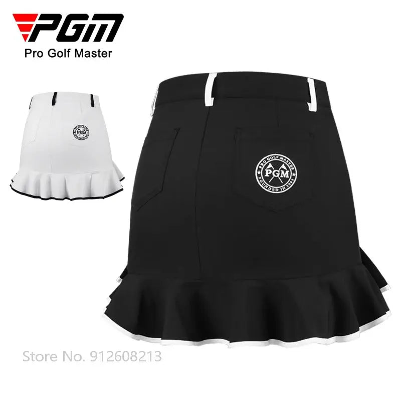 Women Anti-exposure Golf Skirt Girl Fishtail Pencil Skirts Ladies High Waist Pleated Golf Culotte Elegant Slim Sports Skort