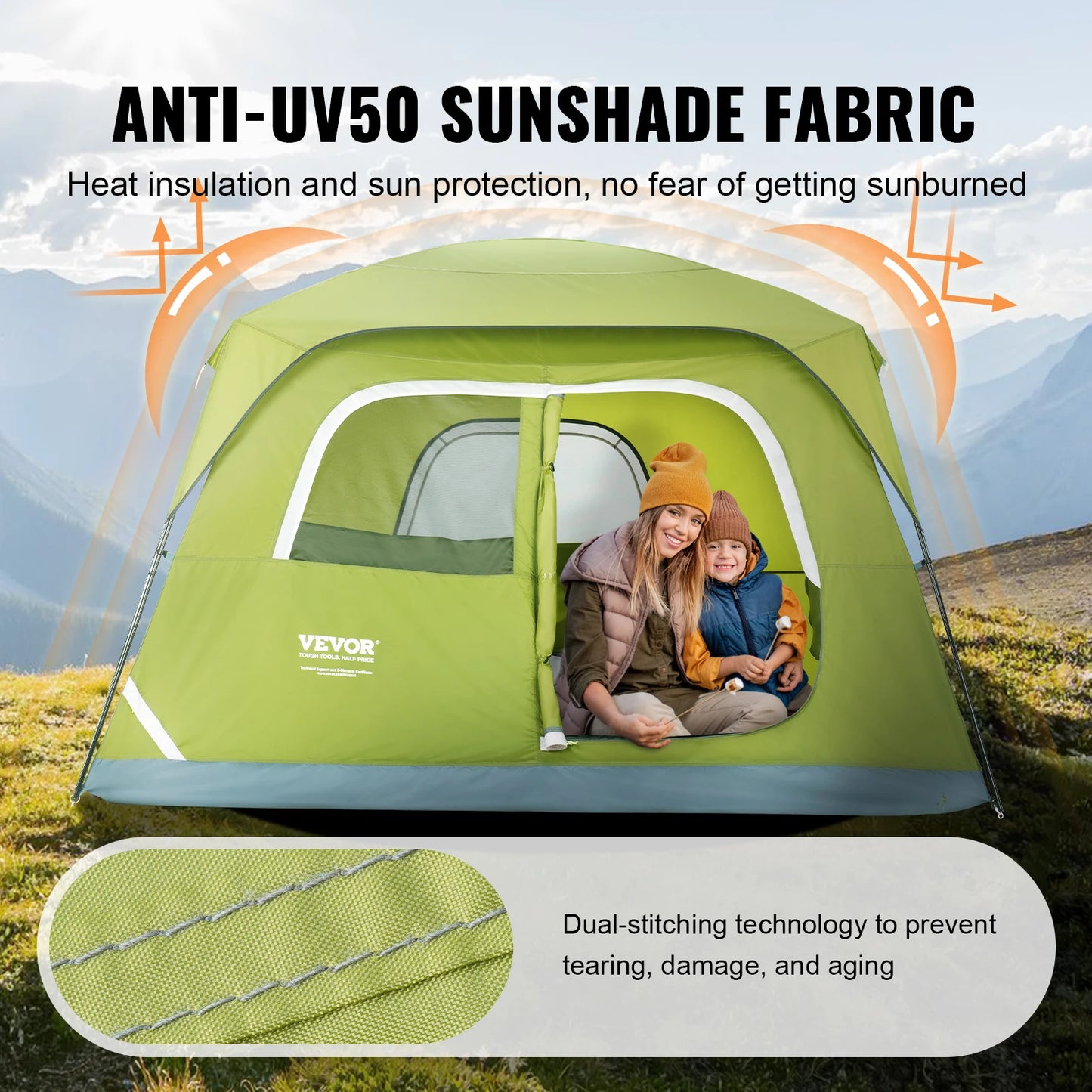 Family 6 Person Tent  with Carrying Bag