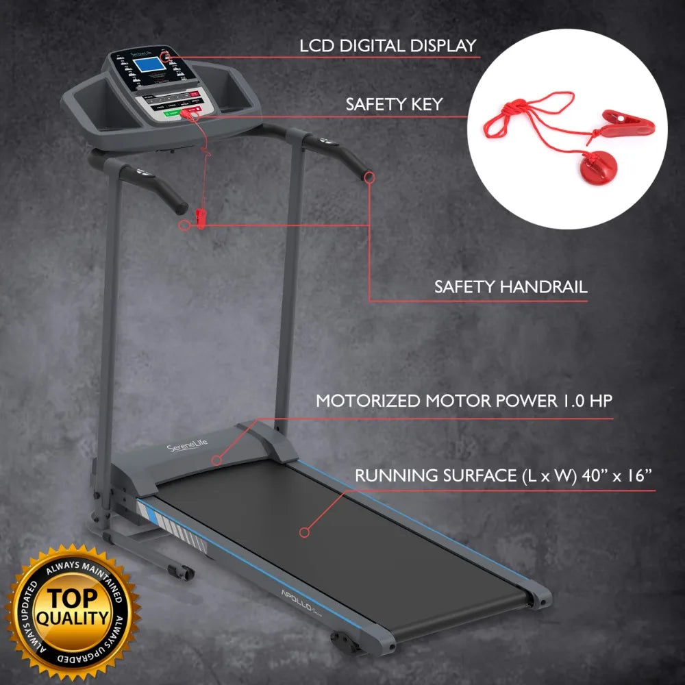 Folding Treadmill - with LCD for Walking & Running