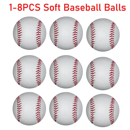 1-9pc  Handmade Baseballs  Rubber Inner Soft Safety Kid  Practice