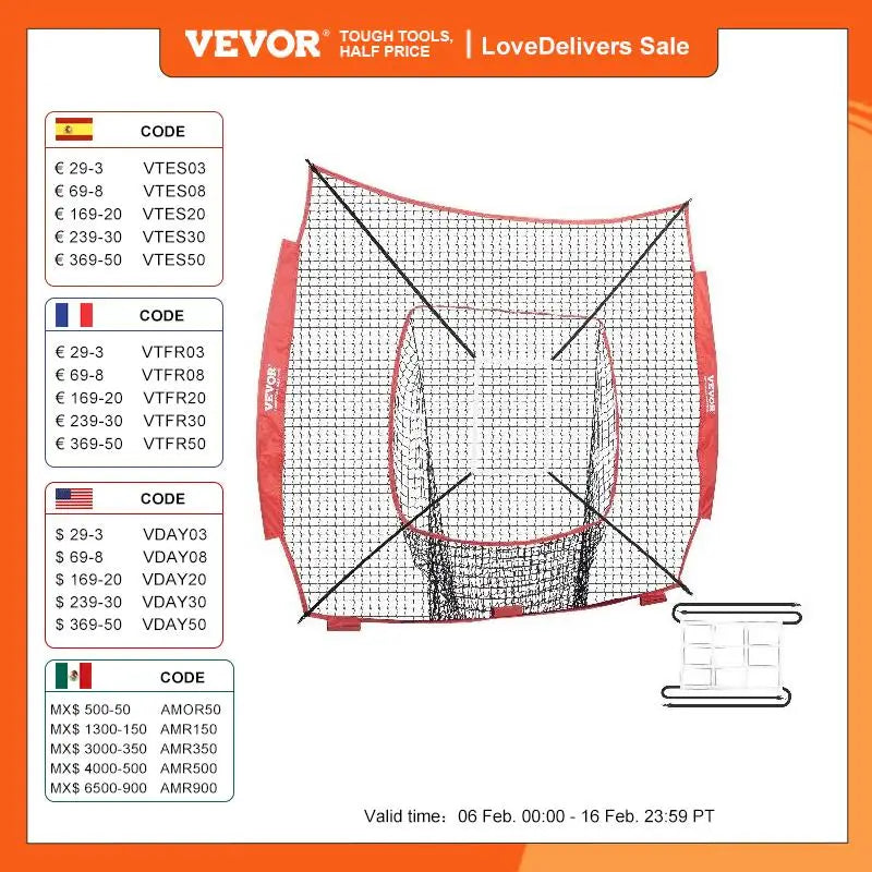 Baseball Softball Practice Net With Strike Zone