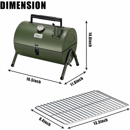 Multi-functional Metal Small BBQ Smoker Adjustable Portable Charcoal Grill