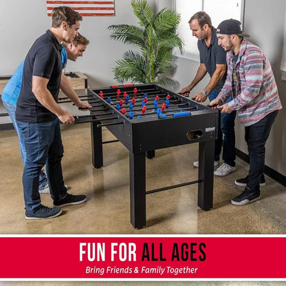 Full Size Foosball Table – Black, Oak, or White