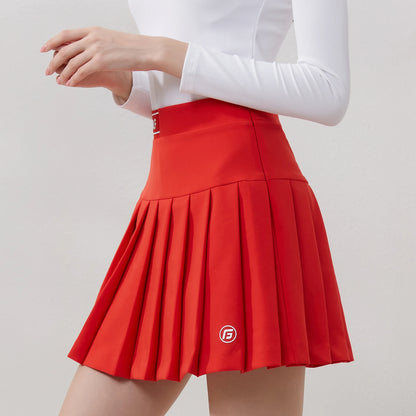 Golf  Women Skirt Elastic Causal Sports Pleated Short Skirts With Pants inside Ladies Golf Tennis Wear