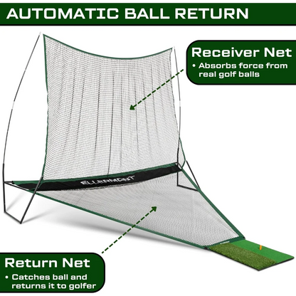 Golf Net With Automatic Ball Return for Backyard Driving -   UV Protective Cover -