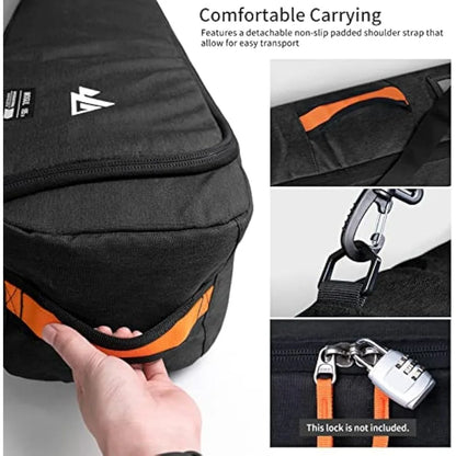 Ski Bag, 360° Fully Padded Protection, up to 192cm for Snow