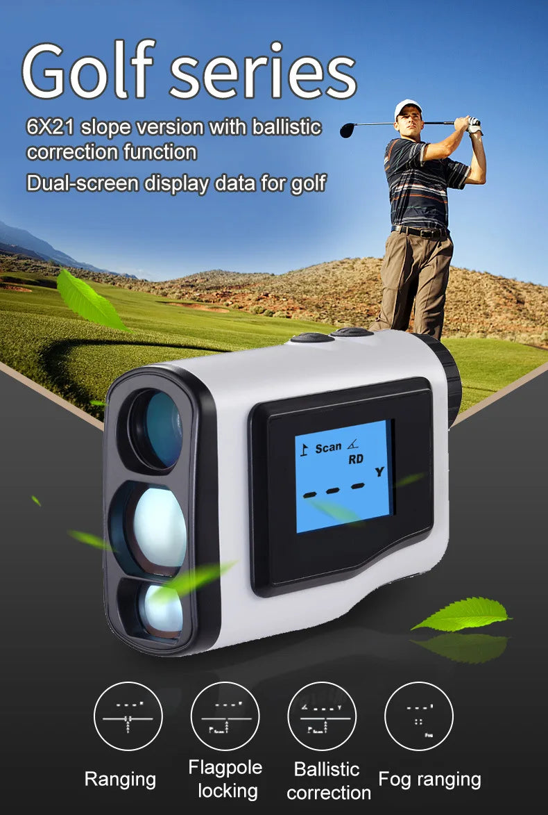 6X Laser Golf / Hunting Rangefinder 600M 1200M