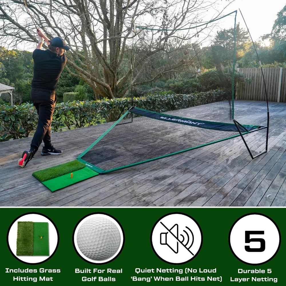 Golf Net With Automatic Ball Return for Backyard Driving -   UV Protective Cover -