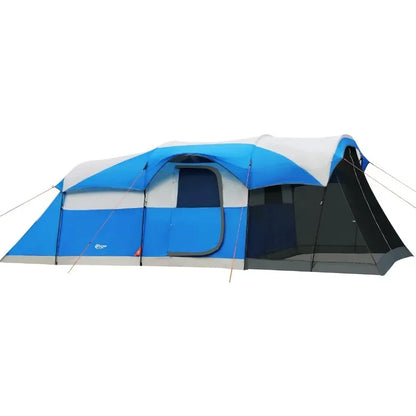 8 Person Family Camping Tent with Screen Porch