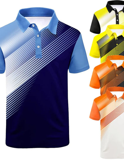 Men's Casual Polo Golf Shirt Short Sleeve Button-Down