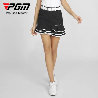 Women Anti-exposure Golf Skirt Girl Fishtail Pencil Skirts Ladies High Waist Pleated Golf Culotte Elegant Slim Sports Skort