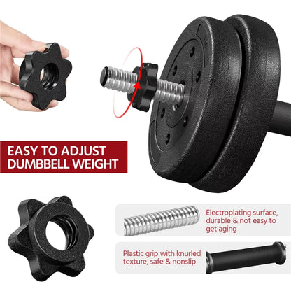 66 Lb. Adjustable Dumbbell Free Weight Set