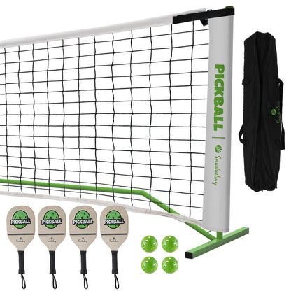 36inch Portable Pickleball Net System with 4 Paddles & 4 Pickleballs and Carrying Bag