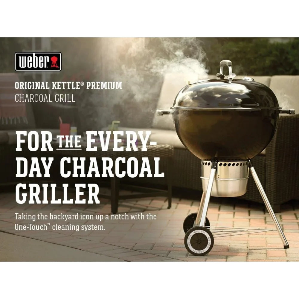 Original Black Portable Kettle Premium Charcoal Grill, 22-Inch