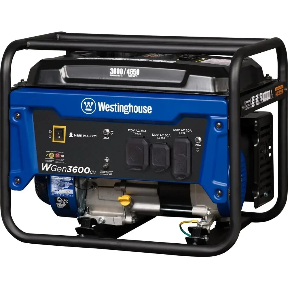 Outdoor Power 4650 Peak Watt Portable Generator RV Ready 30A Outlet Gas Powered CO Sensor CARB Compliant